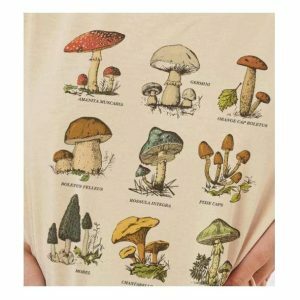 Y2K Fashion Poisonous Mushrooms T-Shirt - Dark Coquette Aesthetic Tee