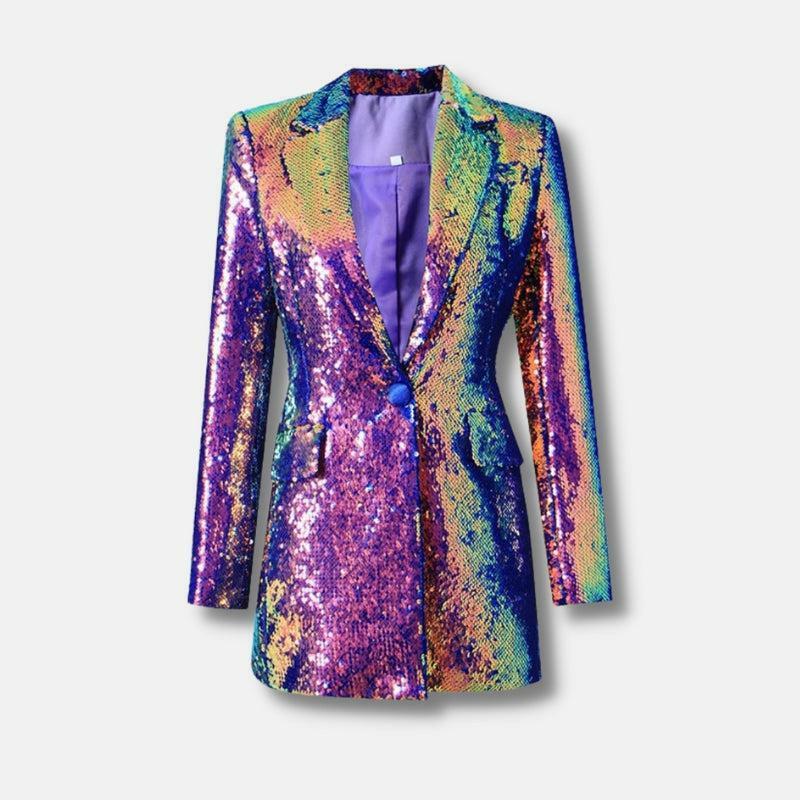 Y2K Fashion Premium Sequin Long Blazer - Coquette & Acubi Style