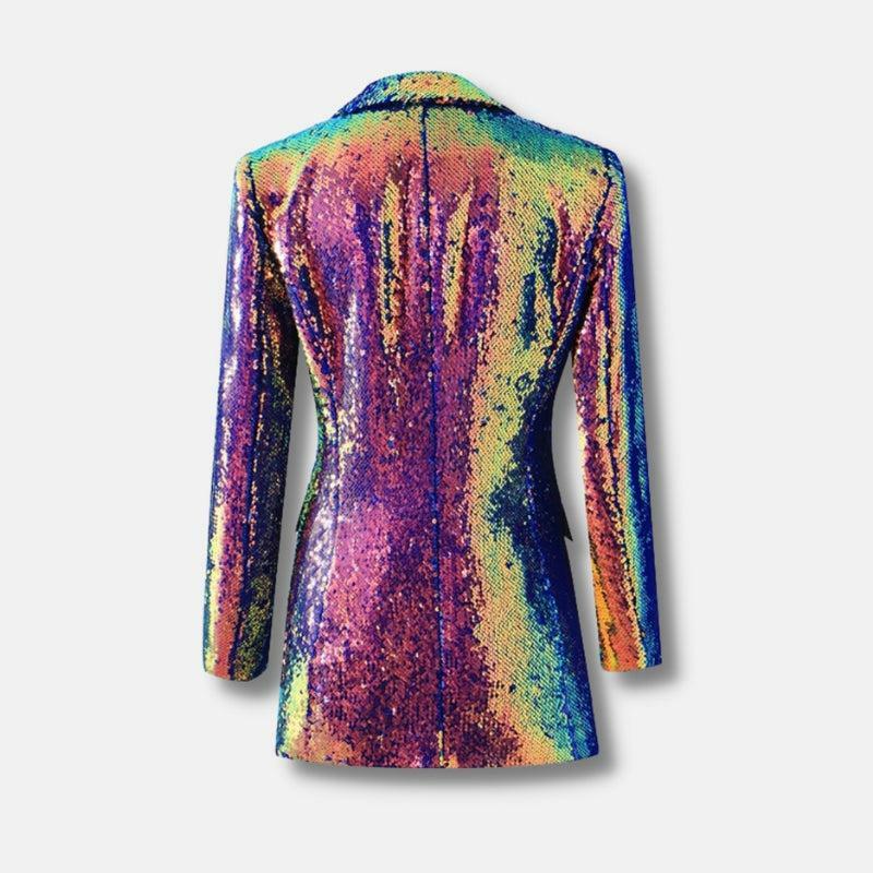 Y2K Fashion Premium Sequin Long Blazer - Coquette & Acubi Style