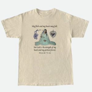 Y2K Fashion Psalm 73:26 Tee - Coquette Style with Aesthetic Vibes