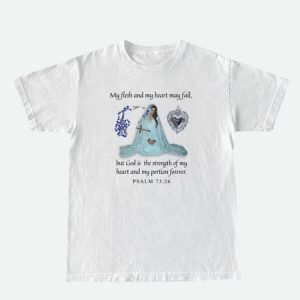 Y2K Fashion Psalm 73:26 Tee - Coquette Style with Aesthetic Vibes