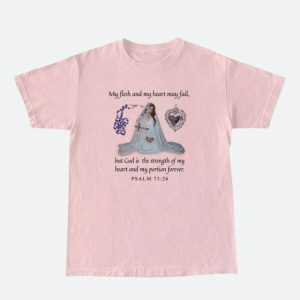 Y2K Fashion Psalm 73:26 Tee - Coquette Style with Aesthetic Vibes