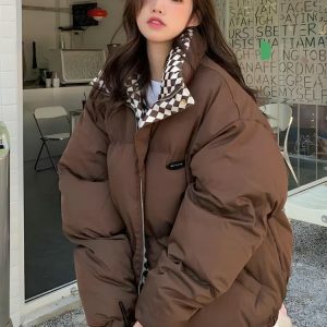 Y2K Fashion Puffer Jacket: Dark Coquette & Acubi Style Aesthetic