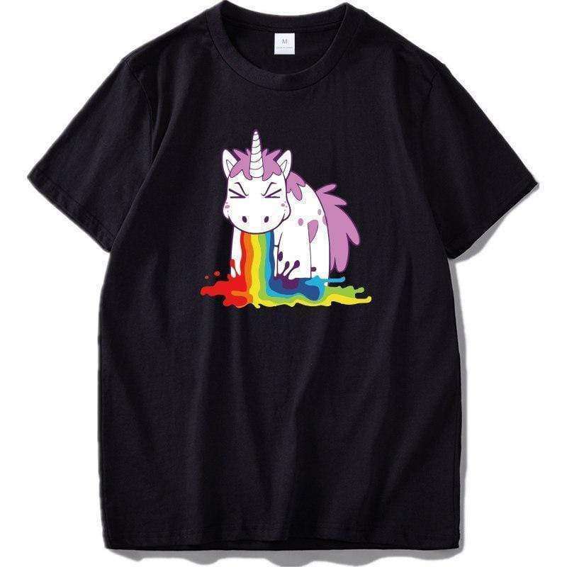 Y2K Fashion Rainbow Unicorn Shirt - Aesthetic Coquette Style Top