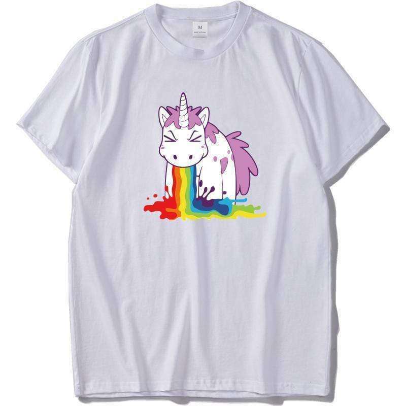 Y2K Fashion Rainbow Unicorn Shirt - Aesthetic Coquette Style Top