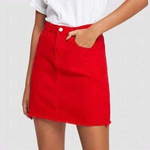 Y2K Fashion Red Mini Skirt - Coquette Style Bubble Skirt for Aesthetic Outfits