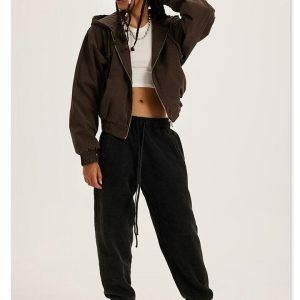 Y2K Fashion Retro Zip-Up Hoodie | Coquette Style & Aesthetic Outfits