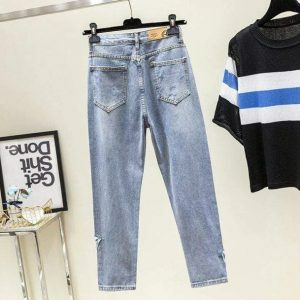 Y2K Fashion Ripped Vintage Style Jeans - Acubi & Coquette Aesthetic