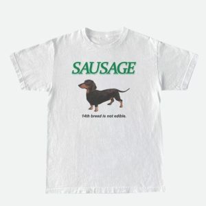 Y2K Fashion Sausage Dog Tee - Coquette Style Aesthetic Top