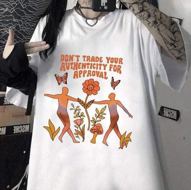 Y2K Fashion Self Acceptance T-Shirt | Coquette & Acubi Aesthetic Style