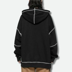 Y2K Fashion Skater Hoodie - Dark Coquette Aesthetic with Bubble Skirt Vibe