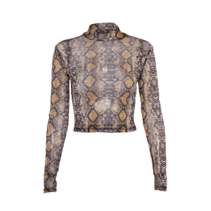 Y2K Fashion Snake Skin Top - Dark Coquette & Acubi Aesthetic Style