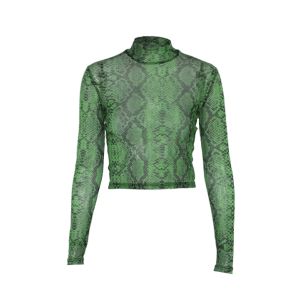 Y2K Fashion Snake Skin Top - Dark Coquette & Acubi Aesthetic Style