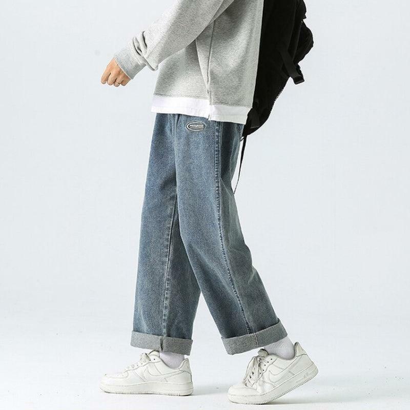 Y2K Fashion Soft Boy Baggy Jeans - Coquette Style Aesthetic Outfit