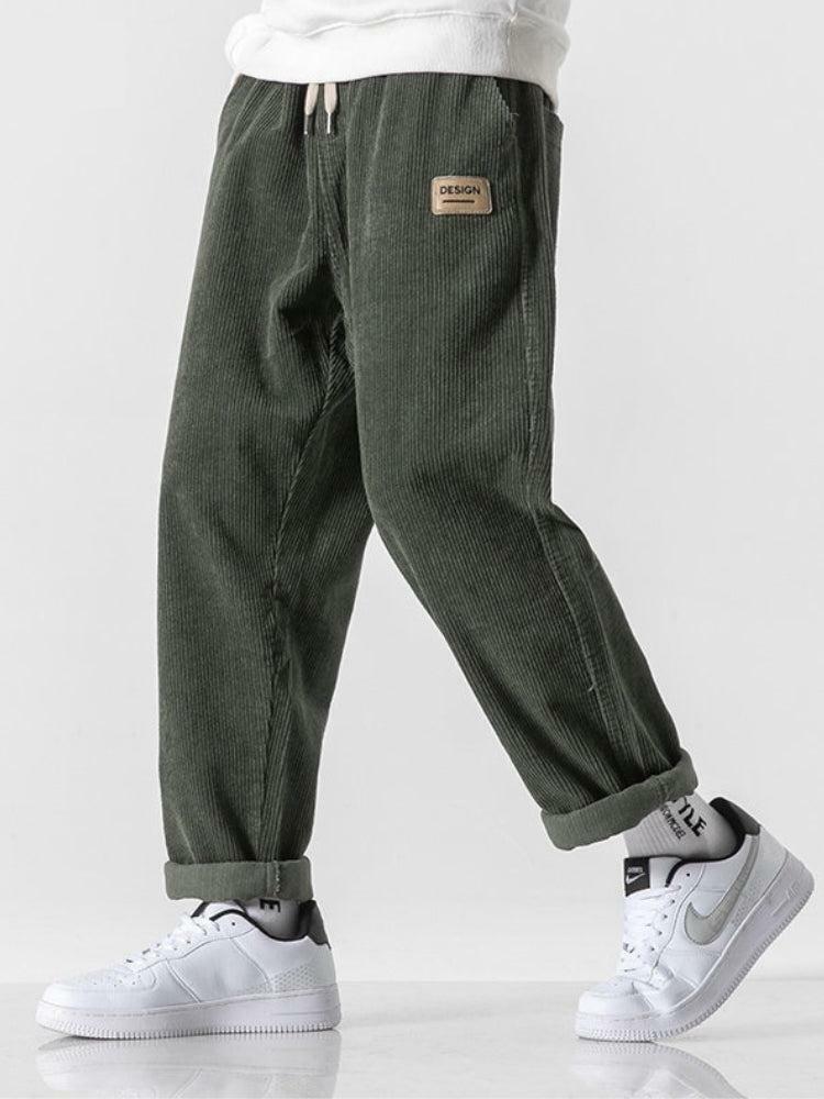 Y2K Fashion Soft Boy Corduroy Jogger Pants for Aesthetic Outfits