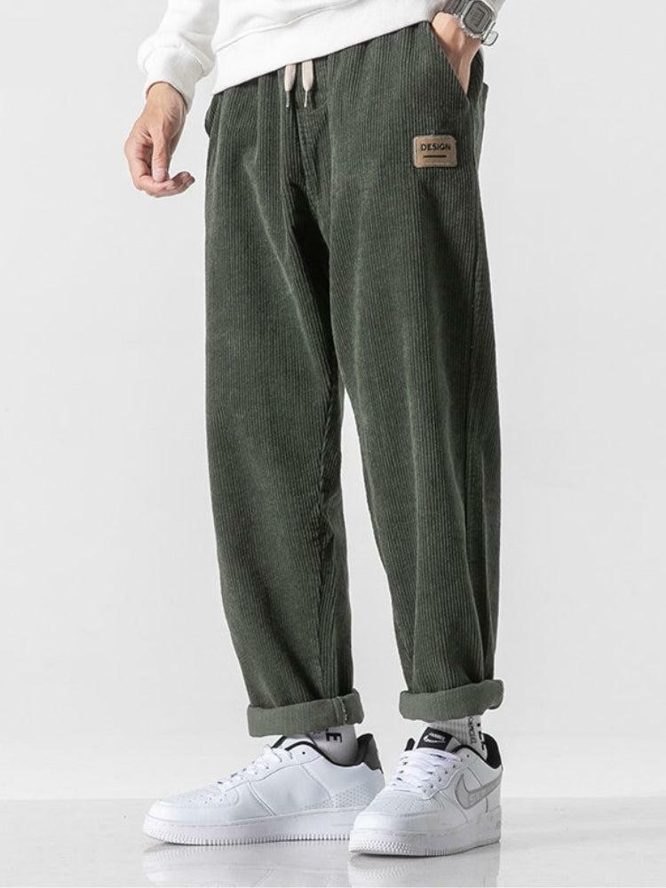 Y2K Fashion Soft Boy Corduroy Jogger Pants for Aesthetic Outfits