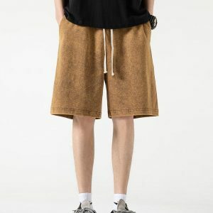 Y2K Fashion Soft Boy Drawstring Waist Sweatshorts - Coquette Aesthetic