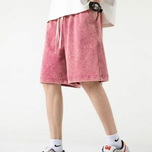 Y2K Fashion Soft Boy Drawstring Waist Sweatshorts - Coquette Aesthetic