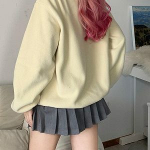 Y2K Fashion Soft Girl Amour Sweatshirt - Coquette Aesthetic Style