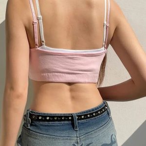 Y2K Fashion Soft Girl Layered Crop Top - Coquette Aesthetic Style