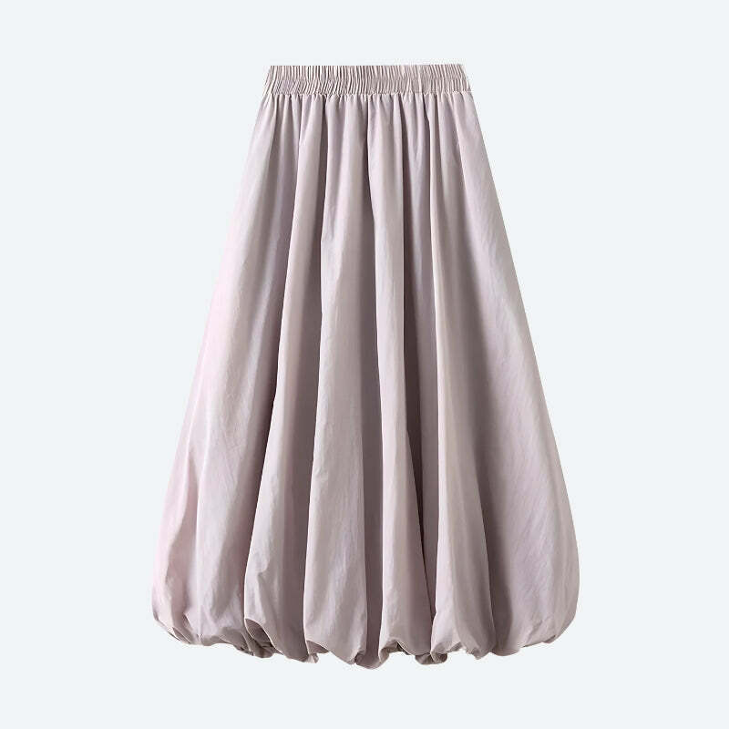 Y2K Fashion Soft Girl Pastel Bubble Midi Skirt - Coquette Aesthetic Outfit