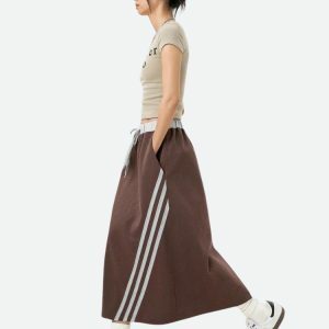 Y2K Fashion Sport Midi Skirt - Coquette Style with Bubble Skirt Flair