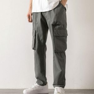 Y2K Fashion Straight Leg Cargo Pants - Acubi Style & Coquette Aesthetic