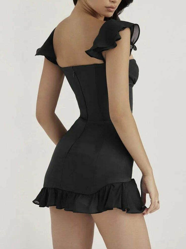 Y2K Fashion Sweetheart Neckline Corset Mini Dress - Coquette Style