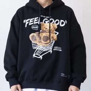 Y2K Fashion Teddy Bear Hoodie - Coquette Style & Aesthetic Vibes