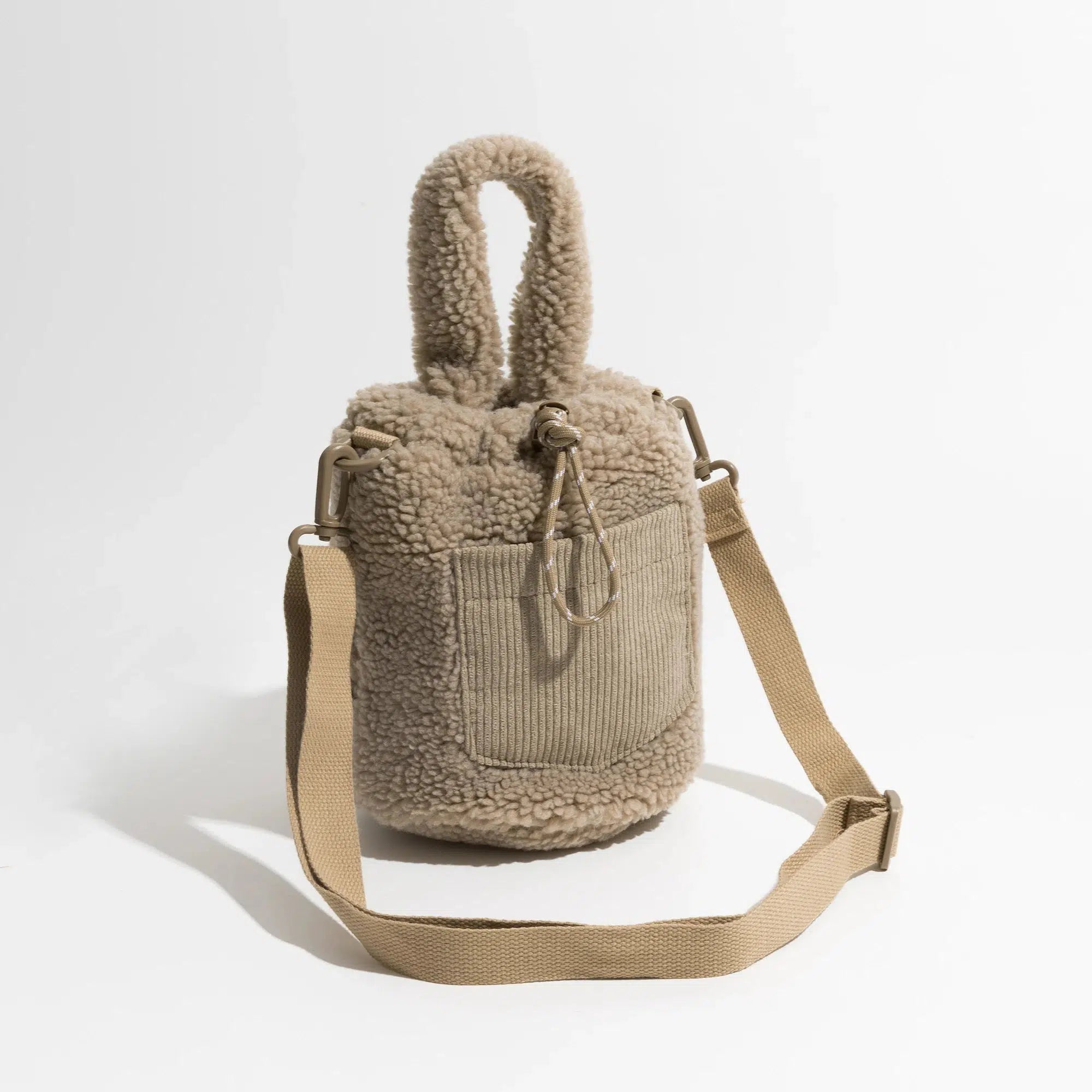 Y2K Fashion Teddy Pocket Bucket Bag - Coquette Style & Aesthetic Vibes