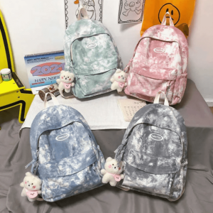 Y2K Fashion Tie Dye School Backpack - Aesthetic Coquette Style Bag