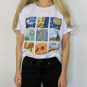 Y2K Fashion Van Gogh T-Shirt - Aesthetic Coquette & Acubi Style