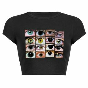 Y2K Fashion Weirdcore Crop Top - Aesthetic Coquette Style Tee