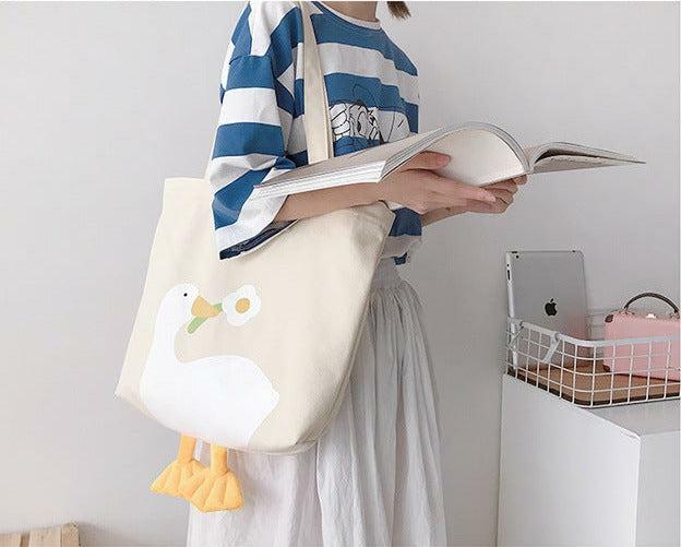 Y2K Fashion Weirdcore Duck Cloth Bag - Aesthetic Coquette Style Accessory