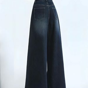 Y2K Fashion Wide Leg Jeans - Acubi Style Coquette Aesthetic Clothing