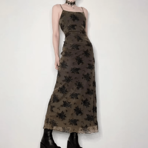 Y2K Grunge Fairy Dress - Dark Coquette Aesthetic with Bubble Skirt