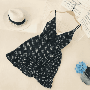 Y2K Polka Dots Dress - Dark Coquette Aesthetic with Acubi Style