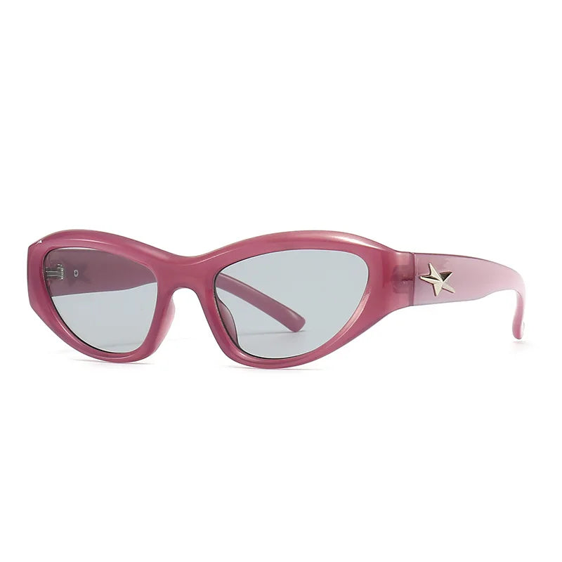 Y2K Star Wrap Around Sunglasses for Coquette & Aesthetic Outfits