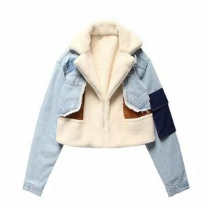 Y2K Vintage Cut Denim Jacket - Acubi Style Coquette Aesthetic Fashion