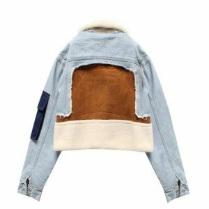 Y2K Vintage Cut Denim Jacket - Acubi Style Coquette Aesthetic Fashion