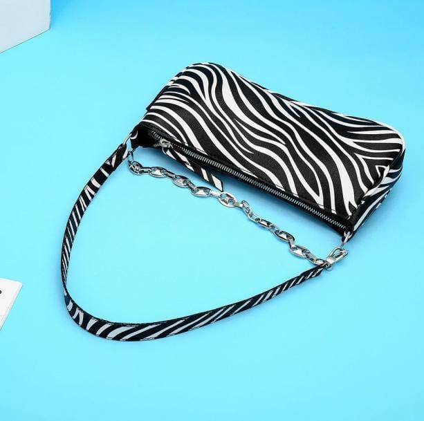 Zebra Print Handbag - Y2K Fashion, Coquette Style, Aesthetic Accessories